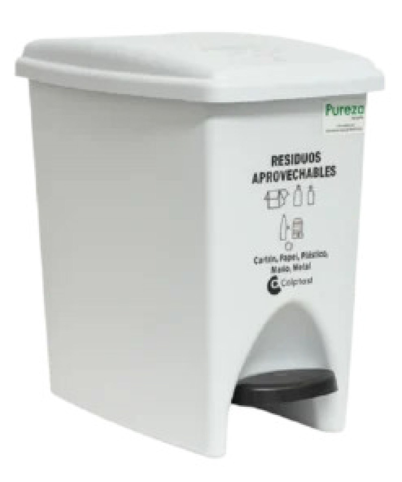 Papelera con Pedal Rectangular 12LTS - Imagen 2
