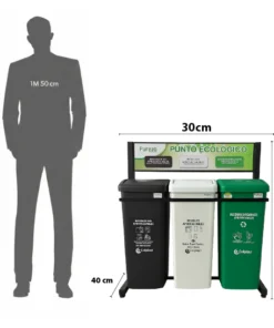 Alternative view of Punto Ecológico 3 puestos 55LTS